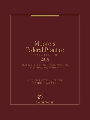 cover image of Moore's Federal Practice
